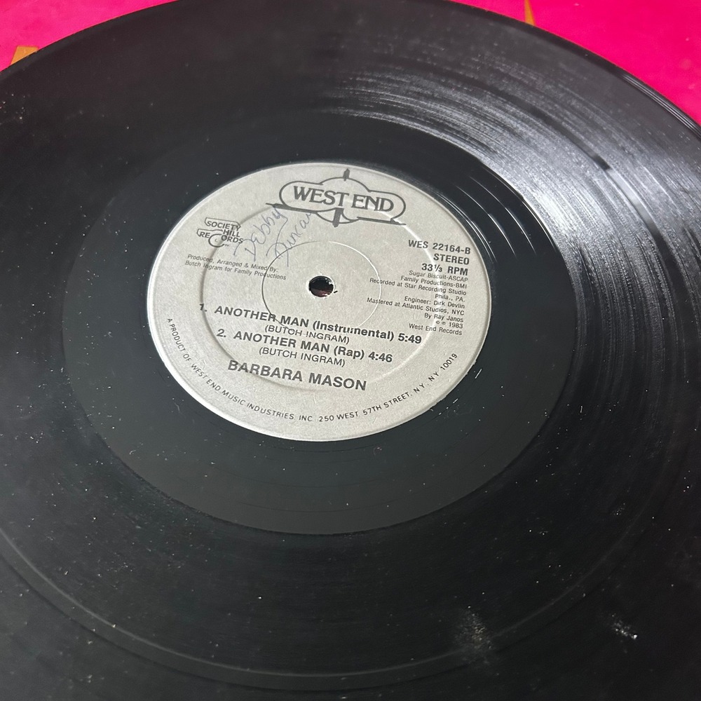 Barbara Mason Another Man 12" Vinyl Single West End Records WES 22164 1983 - Picture 3 of 4